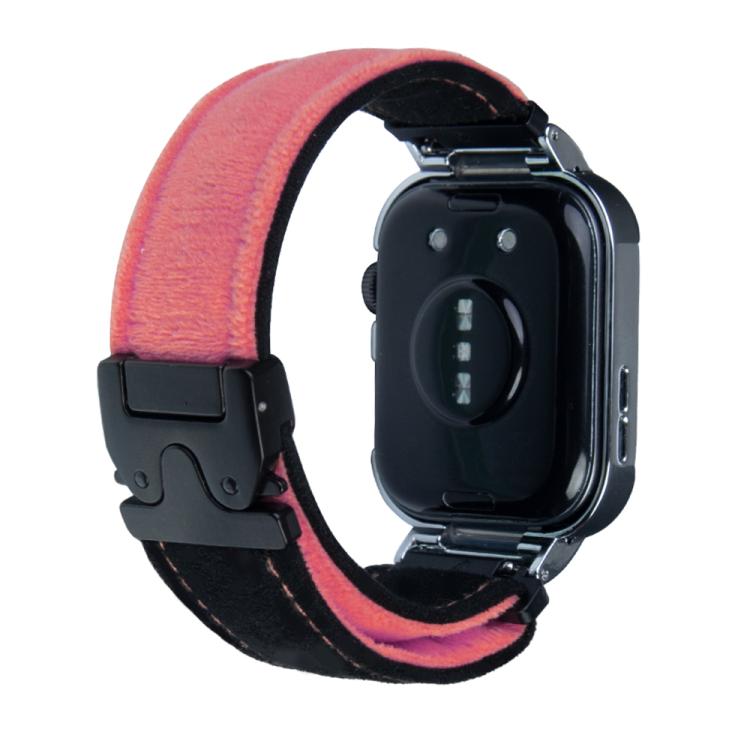 For Huawei Watch Fit3 Brushed Metal Silver Frame Watch Band(Black Pink) - free shipping - PMC TechLife - Order now!