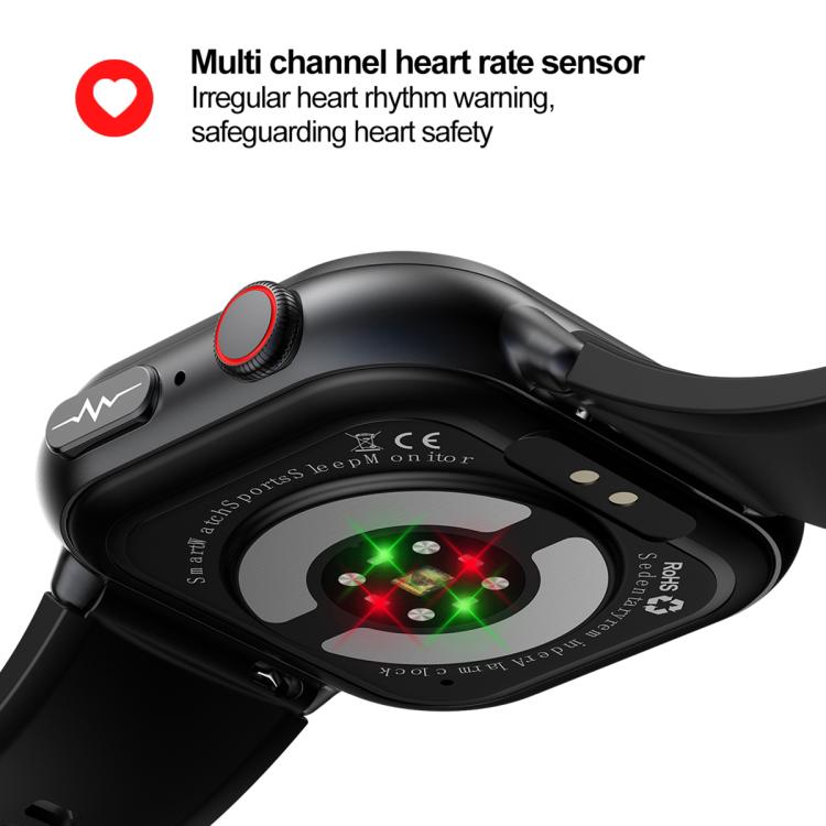 TK17 1.91 inch Horizontal Screen Silicone Strap Smart Watch Supports ECG Electrocardiogram(Grey) - free shipping - PMC TechLife - Order now!