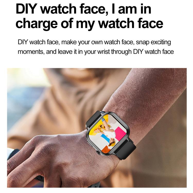 TK17 1.91 inch Horizontal Screen Leather Strap Smart Watch Supports ECG Electrocardiogram(Black) - free shipping - PMC TechLife - Order now!