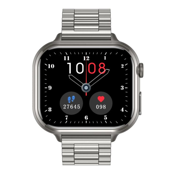 TK17 1.91 inch Horizontal Screen Steel Strap Smart Watch Supports ECG Electrocardiogram(Silver) - free shipping - PMC TechLife - Order now!