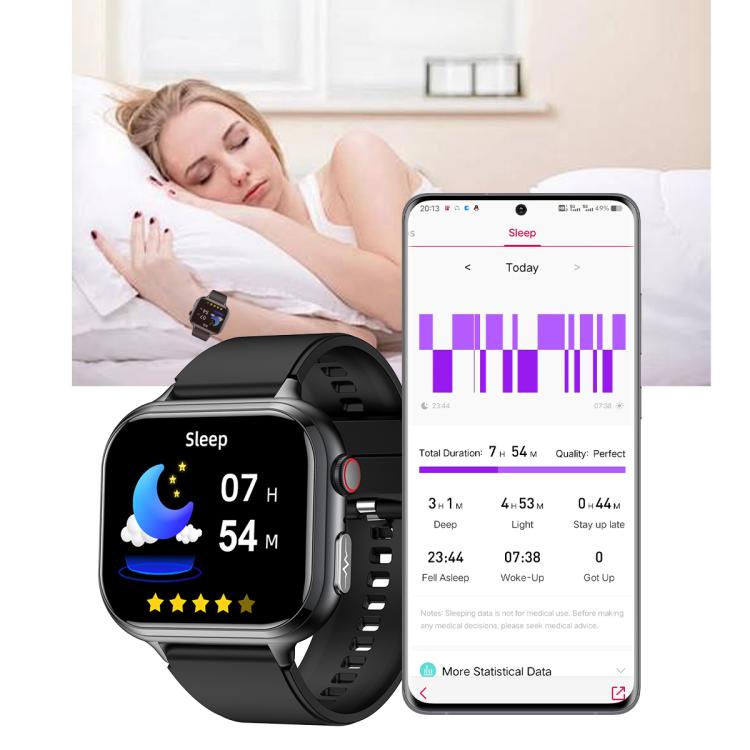 TK17 1.91 inch Horizontal Screen Steel Strap Smart Watch Supports ECG Electrocardiogram(Silver) - free shipping - PMC TechLife - Order now!