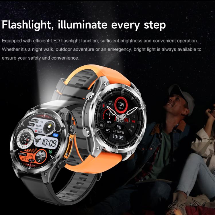HD300 1.43 inch AMOLED Screen Silicone Strap Sports Smart Watch Supports Blood Oxygen Detection(Orange) - free shipping - PMC TechLife - Order now!