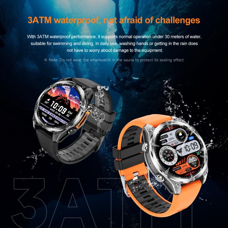 HD300 1.43 inch AMOLED Screen Dual Straps Sports Smart Watch Supports Blood Oxygen Detection(Black Silicone Strap + Black Steel Strap) - free shipping - PMC TechLife - Order now!