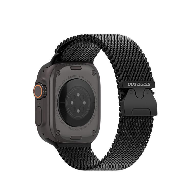 For Apple Watch 42mm / 41mm / 40mm / 38mm DUX DUCIS Milanese Air Series Stainless Steel Magnetic Watch Strap(Black) - free shipping - PMC TechLife - Order now!