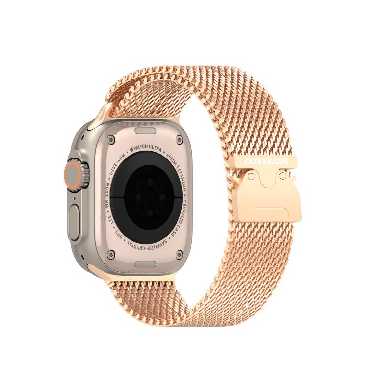 For Apple Watch 42mm / 41mm / 40mm / 38mm DUX DUCIS Milanese Air Series Stainless Steel Magnetic Watch Strap(Rose Gold) - free shipping - PMC TechLife - Order now!