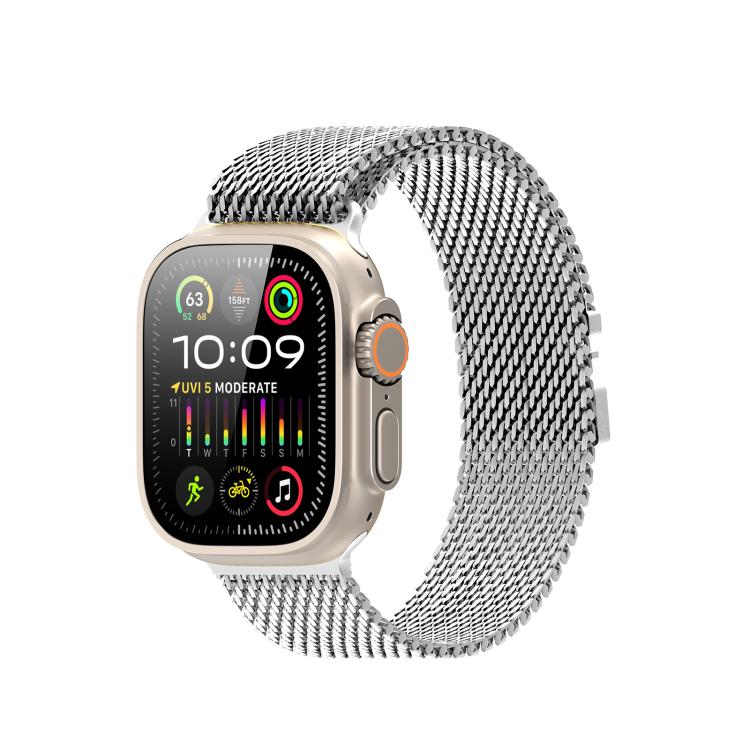 For Apple Watch 42mm / 41mm / 40mm / 38mm DUX DUCIS Milanese Air Series Stainless Steel Magnetic Watch Strap(Silver) - free shipping - PMC TechLife - Order now!