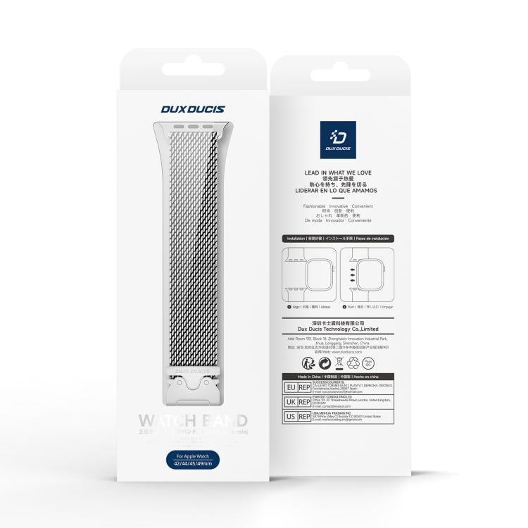 For Apple Watch 42mm / 41mm / 40mm / 38mm DUX DUCIS Milanese Air Series Stainless Steel Magnetic Watch Strap(Silver) - free shipping - PMC TechLife - Order now!