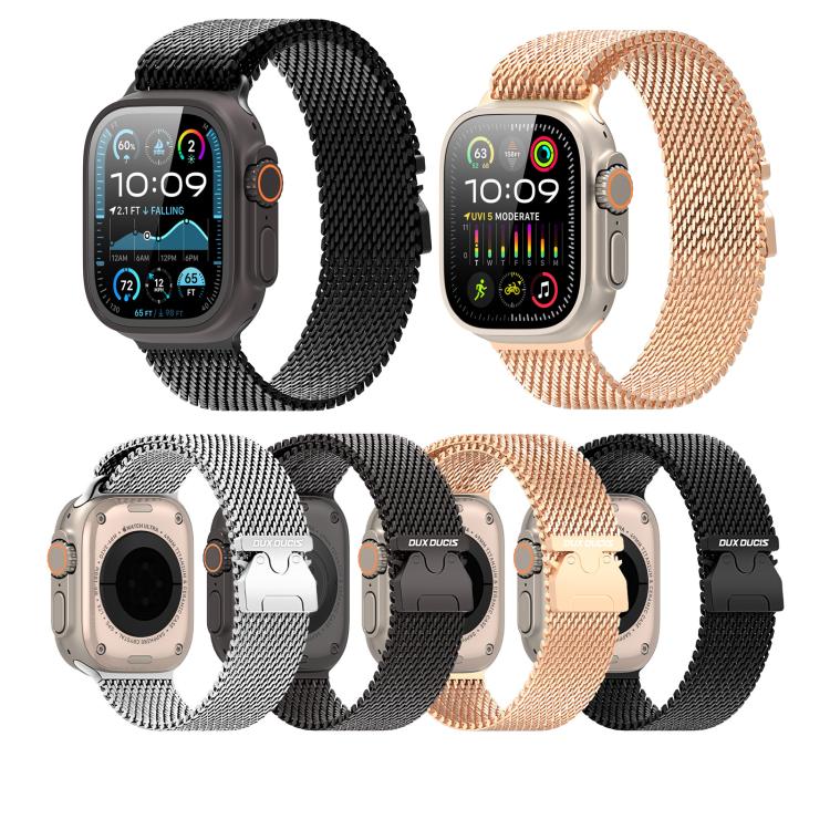 For Apple Watch 46mm / 49mm / 45mm / 44mm DUX DUCIS Milanese Air Series Stainless Steel Magnetic Watch Strap(Silver) - free shipping - PMC TechLife - Order now!
