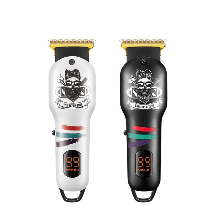 VGR V-971 Graffiti Design LED Digital Display USB Electric Hair Clipper(Black) - free shipping - PMC TechLife - Order now!