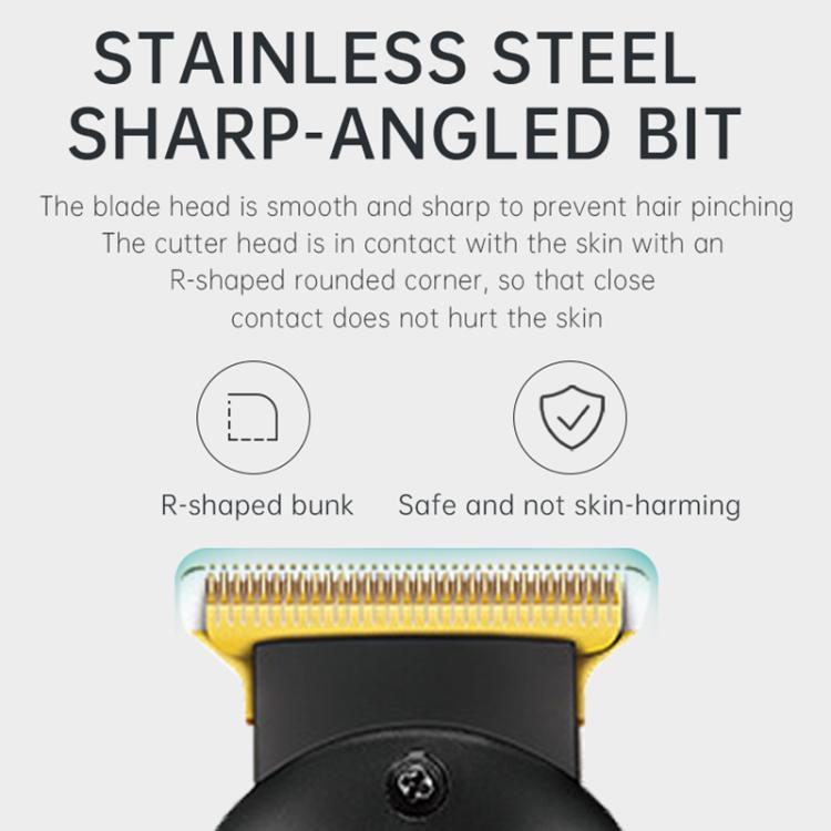 VGR V-971 Graffiti Design LED Digital Display USB Electric Hair Clipper(White) - free shipping - PMC TechLife - Order now!