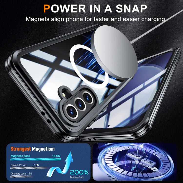 For Samsung Galaxy A36 / A56 RedPepper Tempered Glass MagSafe Phone Case(Black) - Galaxy Phone Cases by RedPepper | Online Shopping South Africa | PMc TechLife | Buy Now Pay Later Mobicred