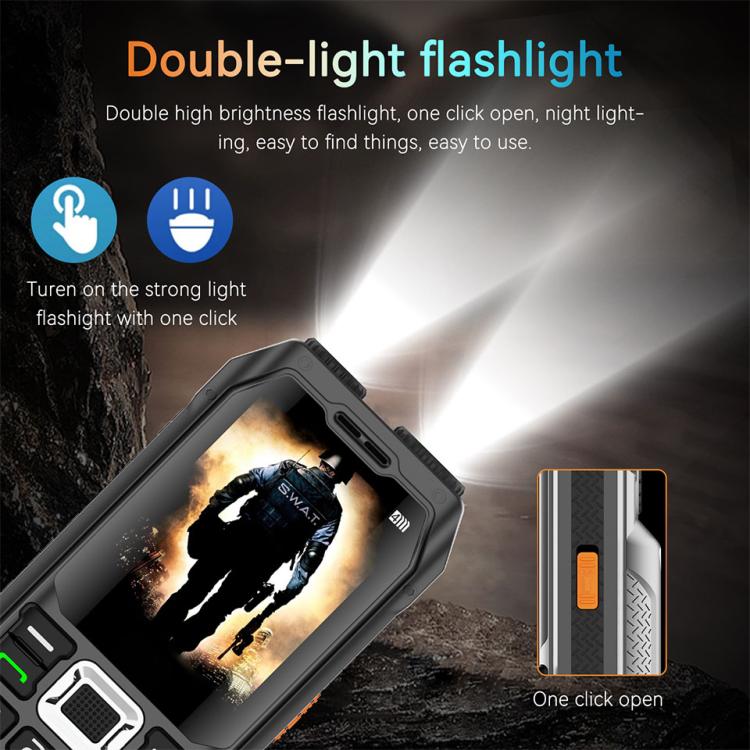 UNIWA M6000 Big Speaker Keypad Phone, 2.4 inch, Dual Flashlights, 21 Keys, SOS, FM, 4 SIM, GSM, Plug:EU Plug(Green) - free shipping - PMc TechLife - Order now!