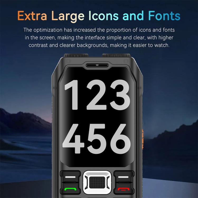 UNIWA M6000 Big Speaker Keypad Phone, 2.4 inch, Dual Flashlights, 21 Keys, SOS, FM, 4 SIM, GSM, Plug:EU Plug(Green) - free shipping - PMc TechLife - Order now!