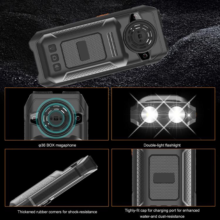 UNIWA M6000 Big Speaker Keypad Phone, 2.4 inch, Dual Flashlights, 21 Keys, SOS, FM, 4 SIM, GSM, Plug:AU Plug(Black) - free shipping - PMc TechLife - Order now!