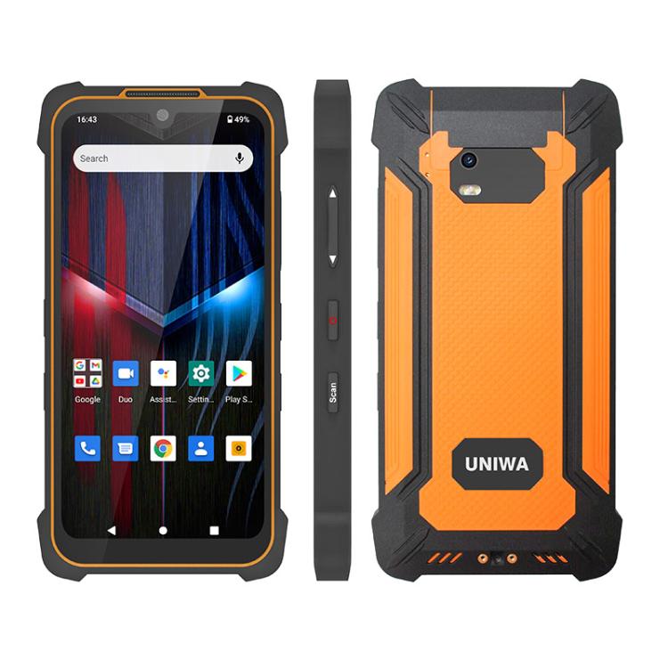 UNIWA P551 Handheld PDA Rugged Phone, 4GB+64GB, 5.5 inch Android 11 Mediatek MT6765 Helio P35 Octa Core, Network: 4G, Plug:EU Plug(Orange) - free shipping - PMc TechLife - Order now!