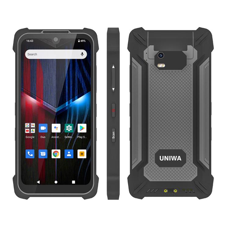 UNIWA P551 Handheld PDA Rugged Phone, 4GB+64GB, 5.5 inch Android 11 Mediatek MT6765 Helio P35 Octa Core, Network: 4G, Plug:UK Plug(Grey) - free shipping - PMc TechLife - Order now!