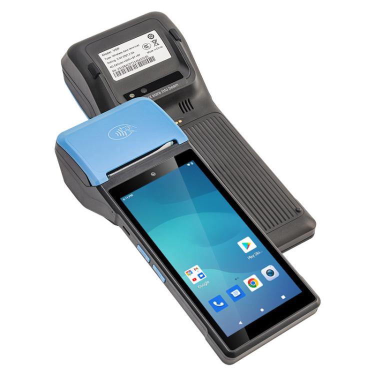 UNIWA V6P Thermal Label Printer Handheld PDA, 2GB+16GB, 5.45 inch Android 12 Mediatek MT6761 Quad Core, NFC, Network: 4G, Plug:EU Plug(Black Blue) - free shipping - PMc TechLife - Order now!