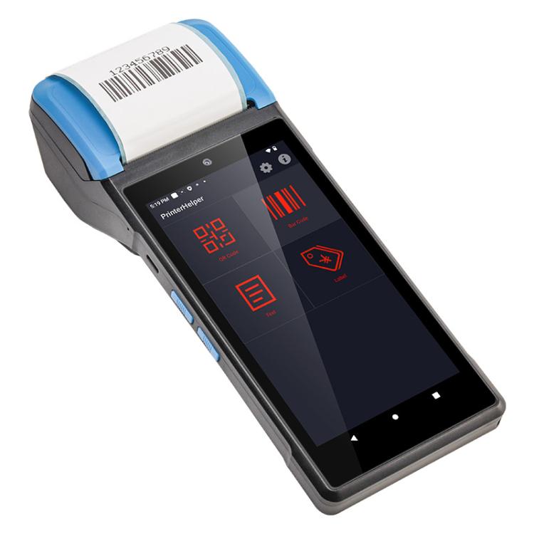 UNIWA V6P Thermal Label Printer Handheld PDA, 2GB+16GB, 5.45 inch Android 12 Mediatek MT6761 Quad Core, NFC, Network: 4G, Plug:EU Plug(Black Blue) - free shipping - PMc TechLife - Order now!