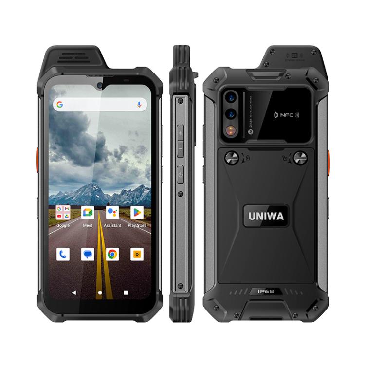UNIWA W999 Rugged Phone, 8GB+128GB, 6.3 inch Android 13 Mediatek MT6789 Helio G99 Octa Core, NFC, Network: 4G, Plug:AU Plug(Black) - free shipping - PMc TechLife - Order now!