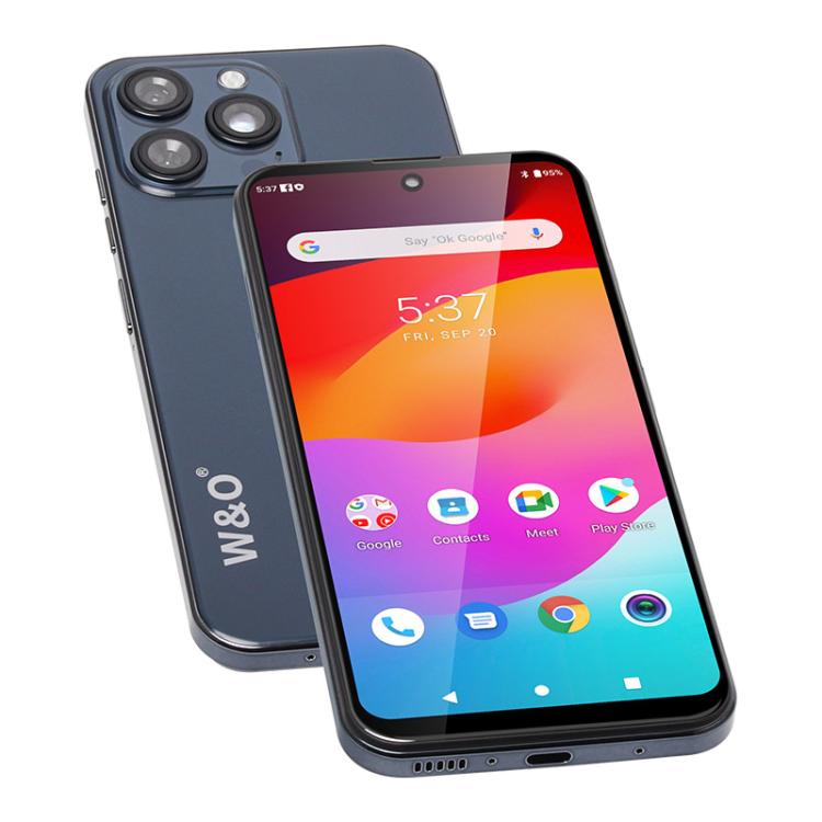 W&O X200 Pro, 4GB+128GB, 6.8 inch Android 10 Mediatek MT6765 Helio P35 Octa Core, Network: 4G, Plug:US Plug(Blue) - free shipping - PMc TechLife - Order now!