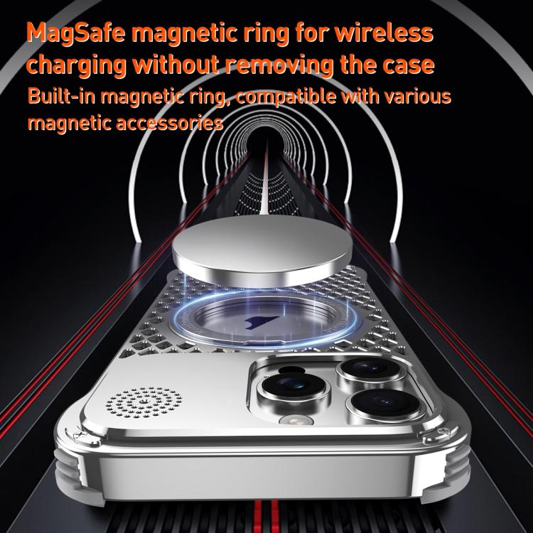 For iPhone 16 R-JUST RJ-64 Aromatherapy Heat Dissipation MagSafe Phone Case with Stand(Black) - free shipping - PMc TechLife - Order now!