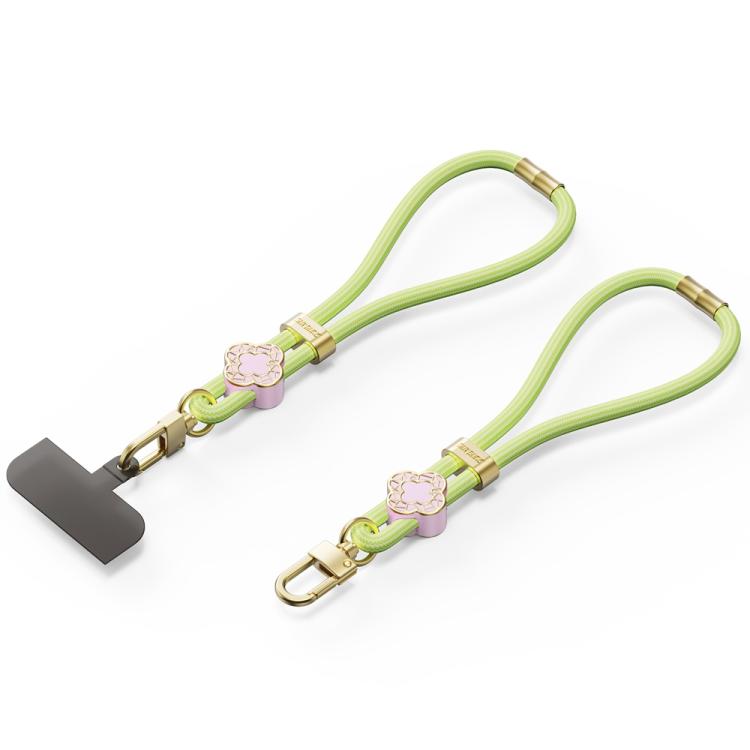 DUX DUCIS Garden Series Begonia Pattern Adjustable Short Phone Lanyard(Green Yellow) - Lanyards & Wrist Straps by DUX DUCIS | Online Shopping South Africa | PMc TechLife | Buy Now Pay Later Mobicred