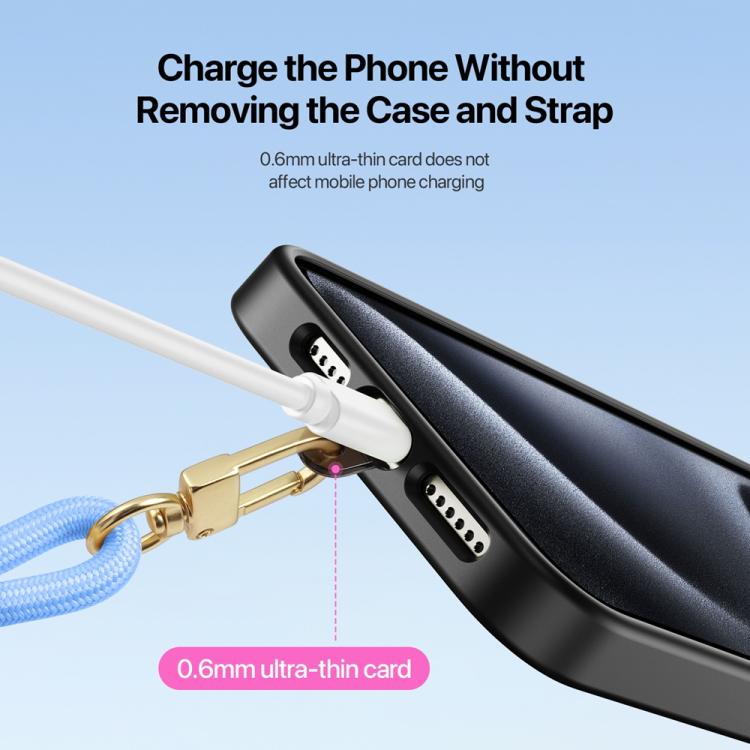 DUX DUCIS Garden Series Begonia Pattern Adjustable Short Phone Lanyard(Sky Blue) - Lanyards & Wrist Straps by DUX DUCIS | Online Shopping South Africa | PMc TechLife | Buy Now Pay Later Mobicred