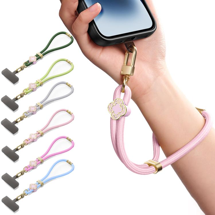 DUX DUCIS Garden Series Begonia Pattern Adjustable Short Phone Lanyard(Green Yellow) - Lanyards & Wrist Straps by DUX DUCIS | Online Shopping South Africa | PMc TechLife | Buy Now Pay Later Mobicred