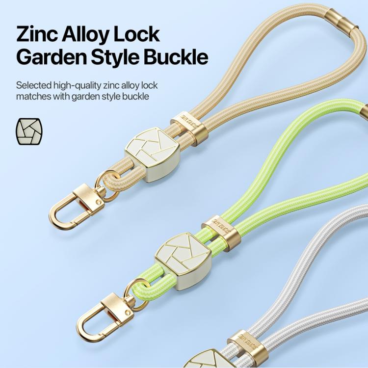 DUX DUCIS Garden Series Broken Ice Pattern Adjustable Short Phone Lanyard(Glaze Yellow) - Lanyards & Wrist Straps by DUX DUCIS | Online Shopping South Africa | PMc TechLife | Buy Now Pay Later Mobicred