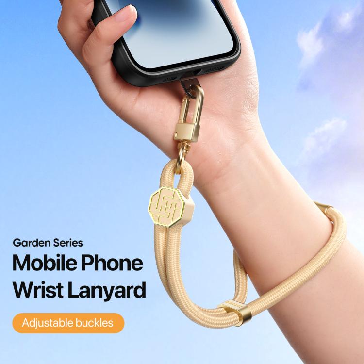 DUX DUCIS Garden Series Swastika Pattern Adjustable Short Phone Lanyard(Glaze Yellow) - Lanyards & Wrist Straps by DUX DUCIS | Online Shopping South Africa | PMc TechLife | Buy Now Pay Later Mobicred