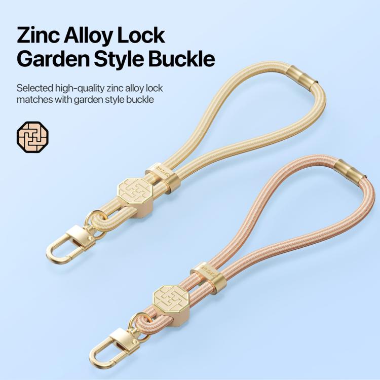 DUX DUCIS Garden Series Swastika Pattern Adjustable Short Phone Lanyard(Glaze Yellow) - Lanyards & Wrist Straps by DUX DUCIS | Online Shopping South Africa | PMc TechLife | Buy Now Pay Later Mobicred