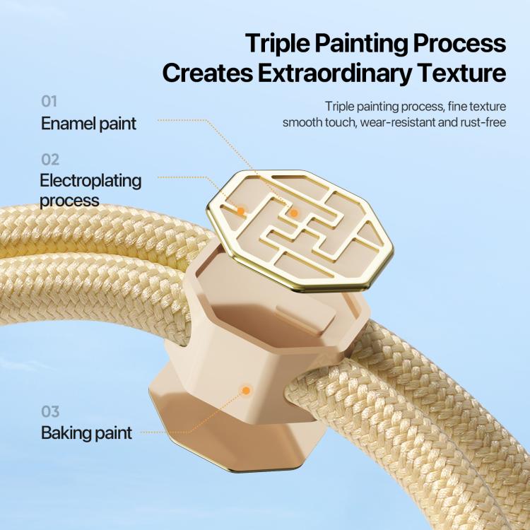 DUX DUCIS Garden Series Swastika Pattern Adjustable Short Phone Lanyard(Glaze Yellow) - Lanyards & Wrist Straps by DUX DUCIS | Online Shopping South Africa | PMc TechLife | Buy Now Pay Later Mobicred