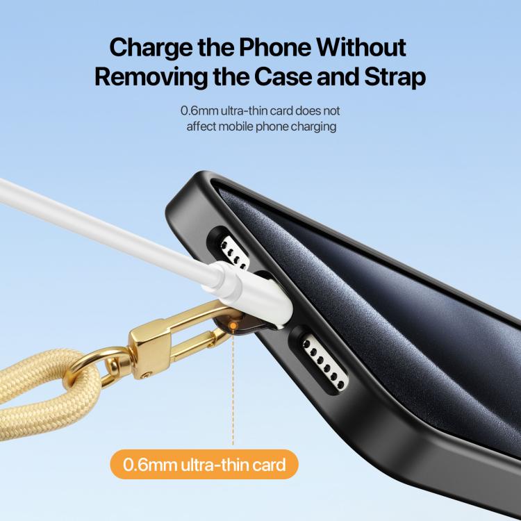 DUX DUCIS Garden Series Swastika Pattern Adjustable Short Phone Lanyard(Glaze Yellow) - Lanyards & Wrist Straps by DUX DUCIS | Online Shopping South Africa | PMc TechLife | Buy Now Pay Later Mobicred