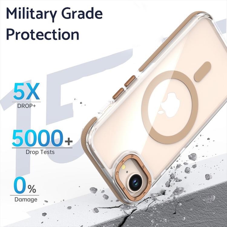 For iPhone 16e Dual-Color Clear Acrylic Hybrid TPU MagSafe Phone Case(Transparent) - iPhone 16e Cases by PMC TechLife | Online Shopping South Africa | PMC TechLife | Buy Now Pay Later Mobicred