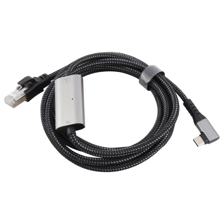2m RJ45 to Type-C / USB 2-in-1 High Speed Network Card Ethernet Cable - Lan Cable and Tools by PMc TechLife | Online Shopping South Africa | PMc TechLife | Buy Now Pay Later Mobicred