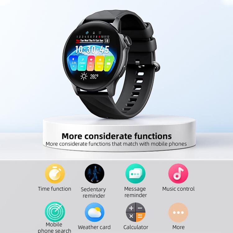 Yesido IO29 Waterproof Smart BT Watch, 1.39 inch Screen, Support BT Call / Heart Rate(Black) - free shipping - PMC TechLife - Order now!