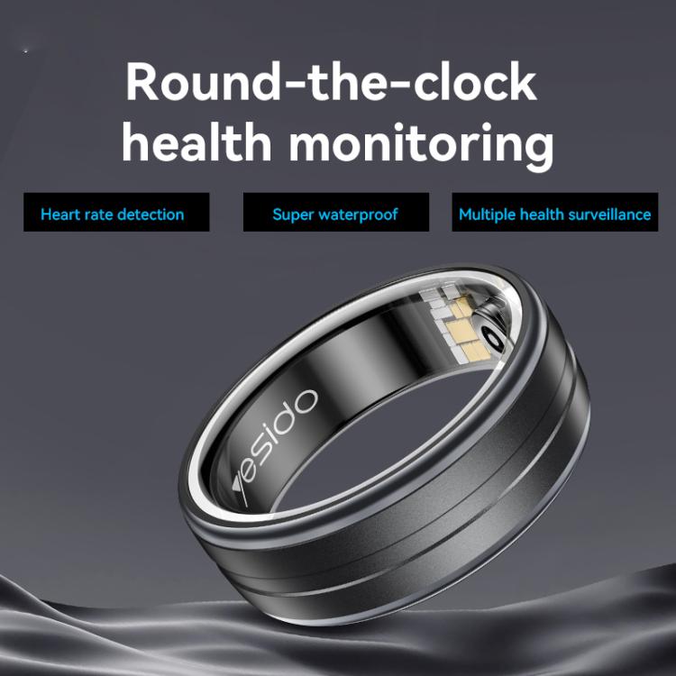 Yesido IO32 Health Monitor Smart Ring, Support Body Temperature / Heart Rate / Blood Pressure / Female Physiological Reminder, Size:65mm Inner Circumference(Black) - free shipping - PMC TechLife - Order now!