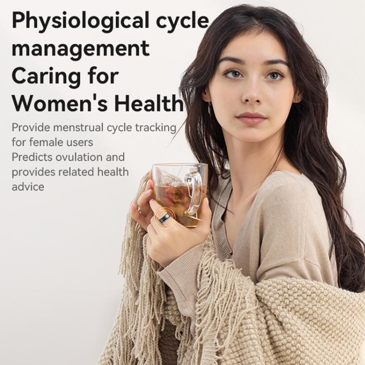 Yesido IO32 Health Monitor Smart Ring, Support Body Temperature / Heart Rate / Blood Pressure / Female Physiological Reminder, Size:57mm Inner Circumference(Black) - free shipping - PMC TechLife - Order now!