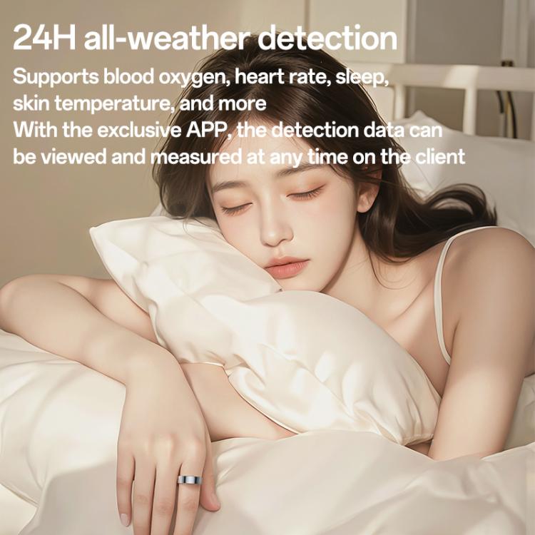 Yesido IO33 Health Monitor Smart Ring, Support Body Temperature / Heart Rate / Blood Pressure / Female Physiological Reminder, Size:68mm Inner Circumference(Black) - free shipping - PMC TechLife - Order now!