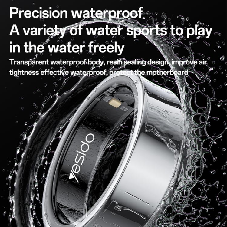 Yesido IO33 Health Monitor Smart Ring, Support Body Temperature / Heart Rate / Blood Pressure / Female Physiological Reminder, Size:57mm Inner Circumference(Black) - free shipping - PMC TechLife - Order now!