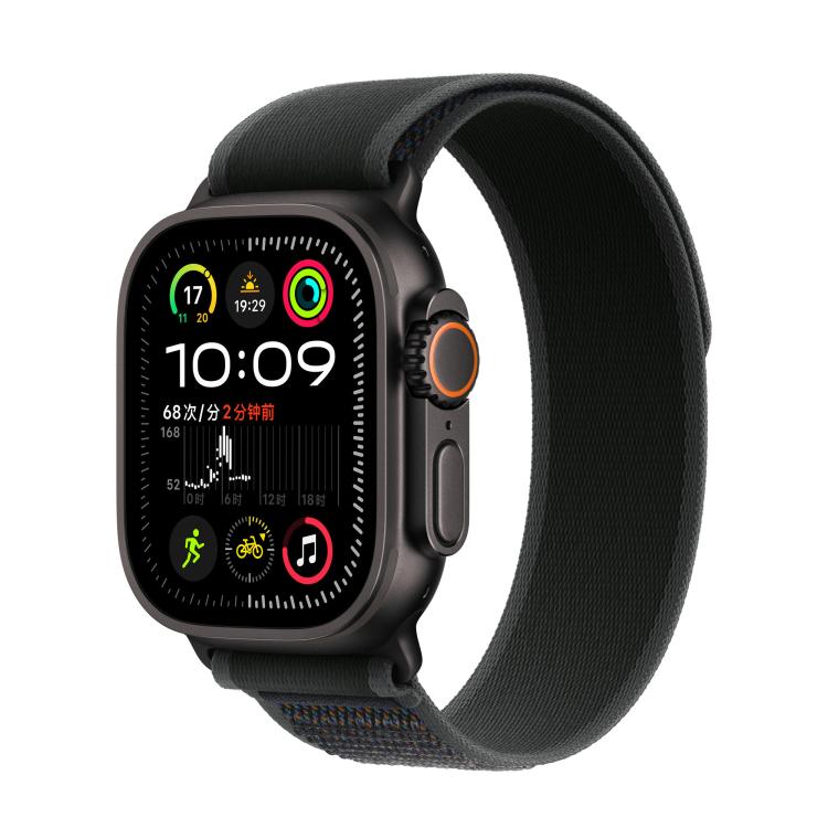 For Apple Watch 46mm / 49mm / 45mm / 44mm Trail Loop Nylon Watch Band(Black + Black Titanium Finish) - free shipping - PMc TechLife - Order now!