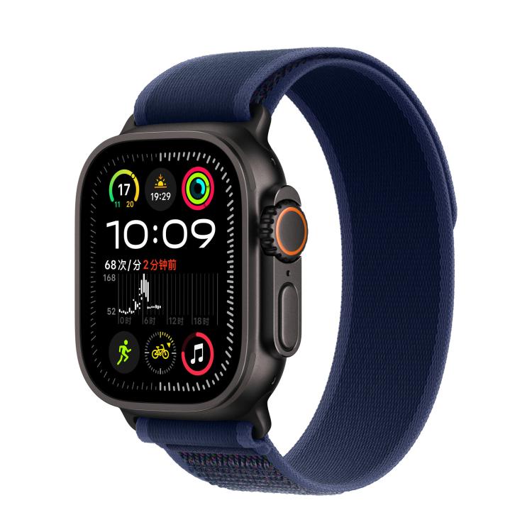 For Apple Watch 42mm / 41mm / 40mm / 38mm Trail Loop Nylon Watch Band(Blue + Black Titanium Finish) - free shipping - PMc TechLife - Order now!
