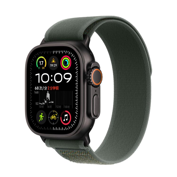 For Apple Watch 42mm / 41mm / 40mm / 38mm Trail Loop Nylon Watch Band(Green + Black Titanium Finish) - free shipping - PMc TechLife - Order now!