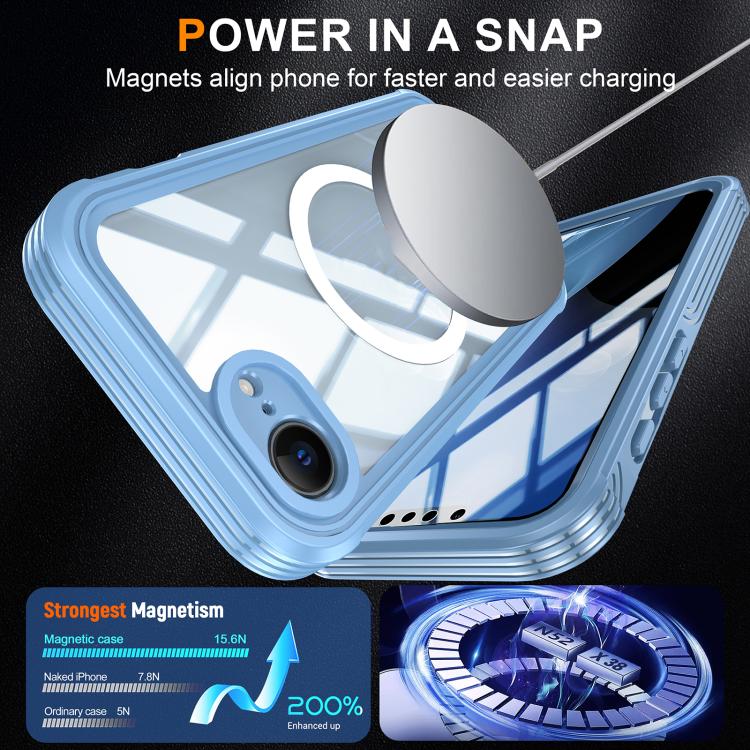 For iPhone 16e RedPepper Tempered Glass MagSafe Phone Case(Blue) - iPhone 16e Cases by RedPepper | Online Shopping South Africa | PMC TechLife | Buy Now Pay Later Mobicred