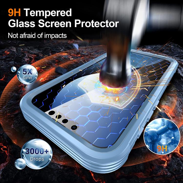 For iPhone 16e RedPepper Tempered Glass MagSafe Phone Case(Blue) - iPhone 16e Cases by RedPepper | Online Shopping South Africa | PMC TechLife | Buy Now Pay Later Mobicred
