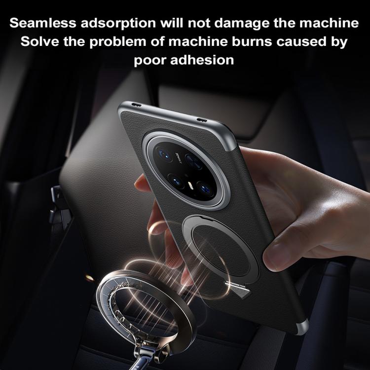 For Huawei Mate 70 SULADA Smart View Window MagSafe Magnetic Holder Leather Phone Case(Black) - free shipping - PMC TechLife - Order now!