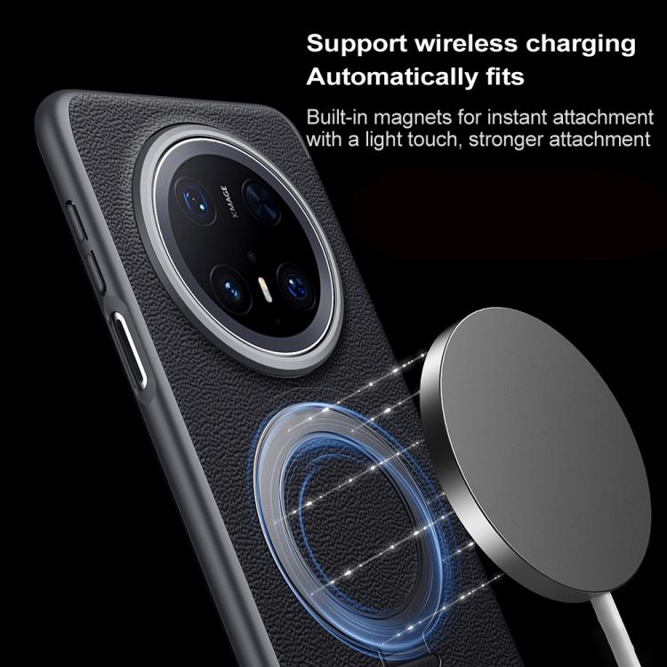 For Huawei Mate 70 SULADA Smart View Window MagSafe Magnetic Holder Leather Phone Case(Black) - free shipping - PMC TechLife - Order now!