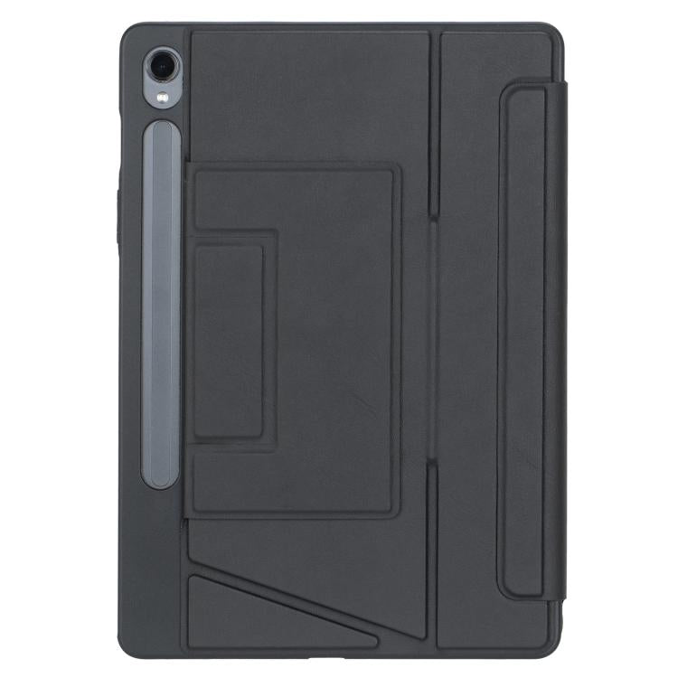 For Samsung Galaxy Tab S10 FE / S9 FE / S9 Holder Floating Detachable Backlight Keyboard Tablet Leather Case with Touchpad(Black) - Samsung Keyboard by PMC TechLife | Online Shopping South Africa | PMC TechLife | Buy Now Pay Later Mobicred