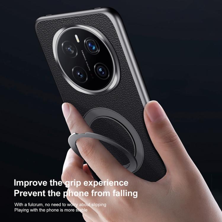 For Honor Magic7 SULADA Top Grain Leather MagSafe Magnetic Holder Phone Case(Blue) - Honor Cases by SULADA | Online Shopping South Africa | PMC TechLife | Buy Now Pay Later Mobicred