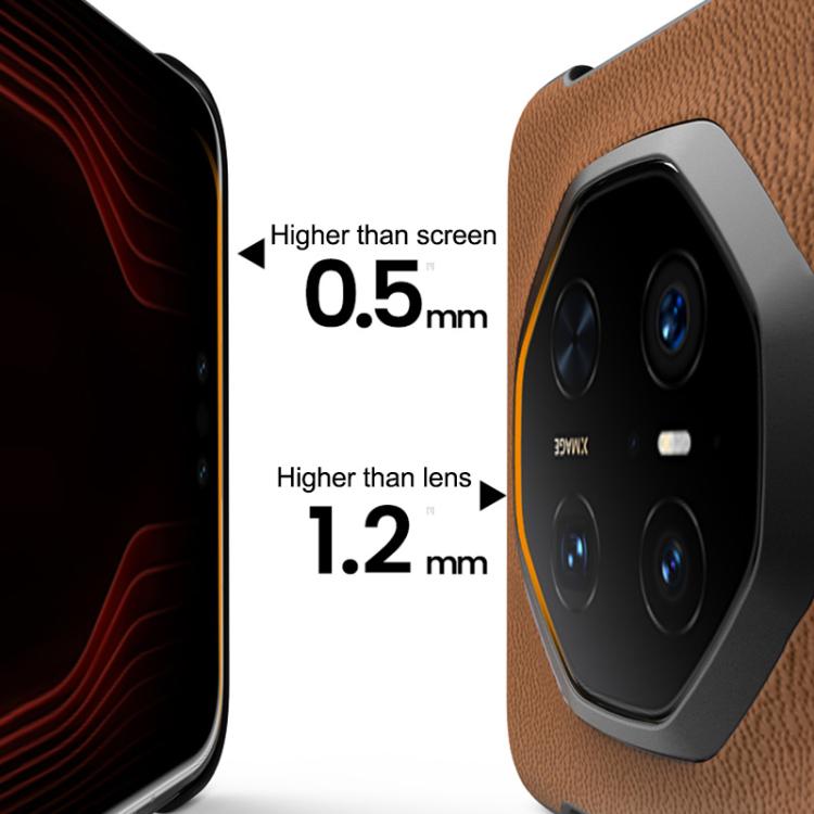 For Huawei Mate 60 RS Ultimate SULADA Frameless Top Layer Cowhide Leather Hybrid PC Phone Case(White) - Huawei Cases by SULADA | Online Shopping South Africa | PMC TechLife | Buy Now Pay Later Mobicred